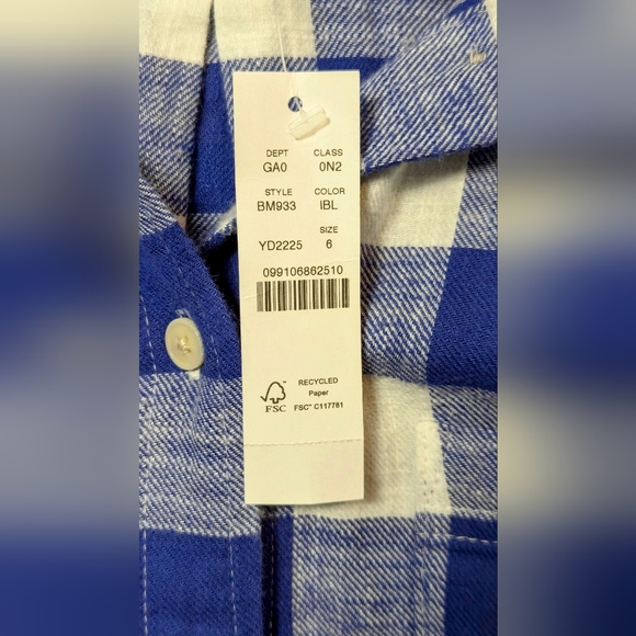 NWT J Crew Classic Button up Flannel Shirt Size Small - Picture 7 of 11